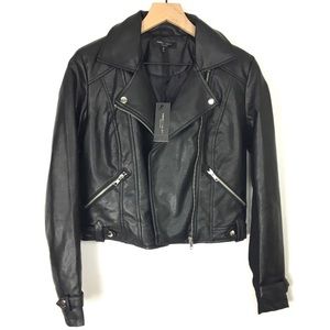 NWT Romeo & Juliet Ribbed Faux Leather Moto Jacket